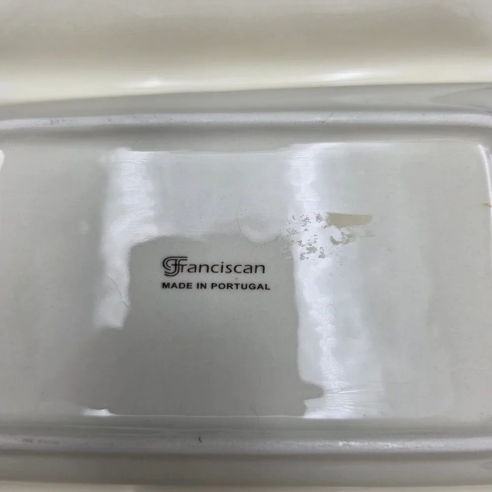 Franciscan Divided Serving Platter Pink Floral‎ Dogwood Blossom Cream